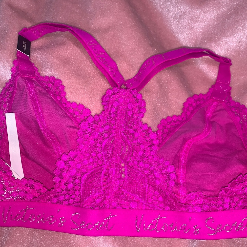 Pink Victoria Secret Shimmer Bra size small - Picture 4 of 6